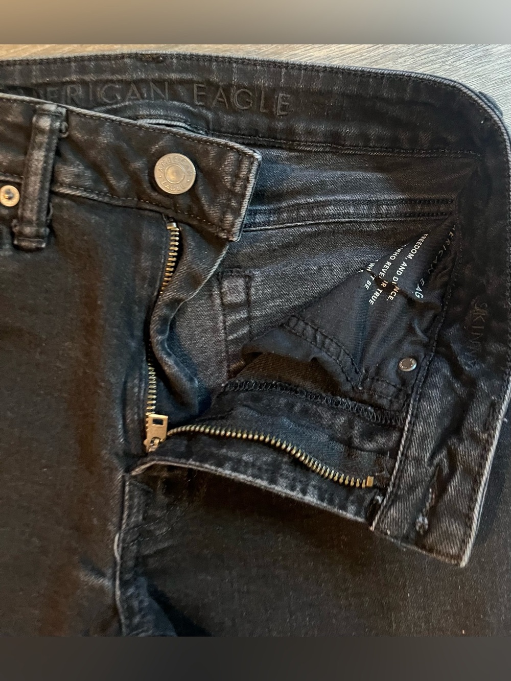 Men’s American Eagle Black Skinny Jeans, Sz 29 x 30, NE(X)T LEVEL AIRFLEX - Picture 4 of 7